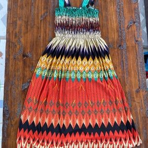 Beautiful Colorful Geometric Patterned Summer Dress by ACE
